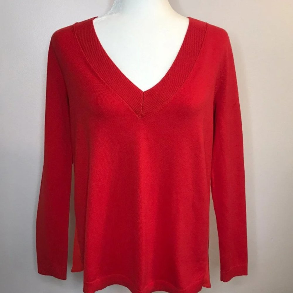 Talbots Red Knit Sweater V Neck Size‎ S - Women | Color: Red